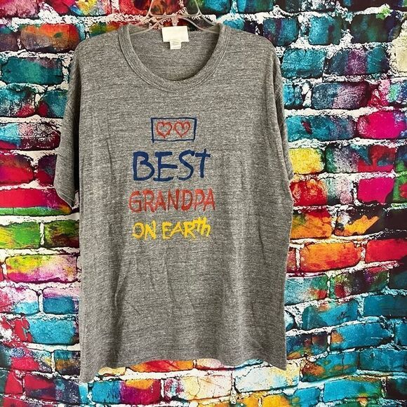 Vintage The Best On Earth "Best Grandpa" BJ Designs 1984 Tee T-Shirt USA XL - Picture 1 of 5